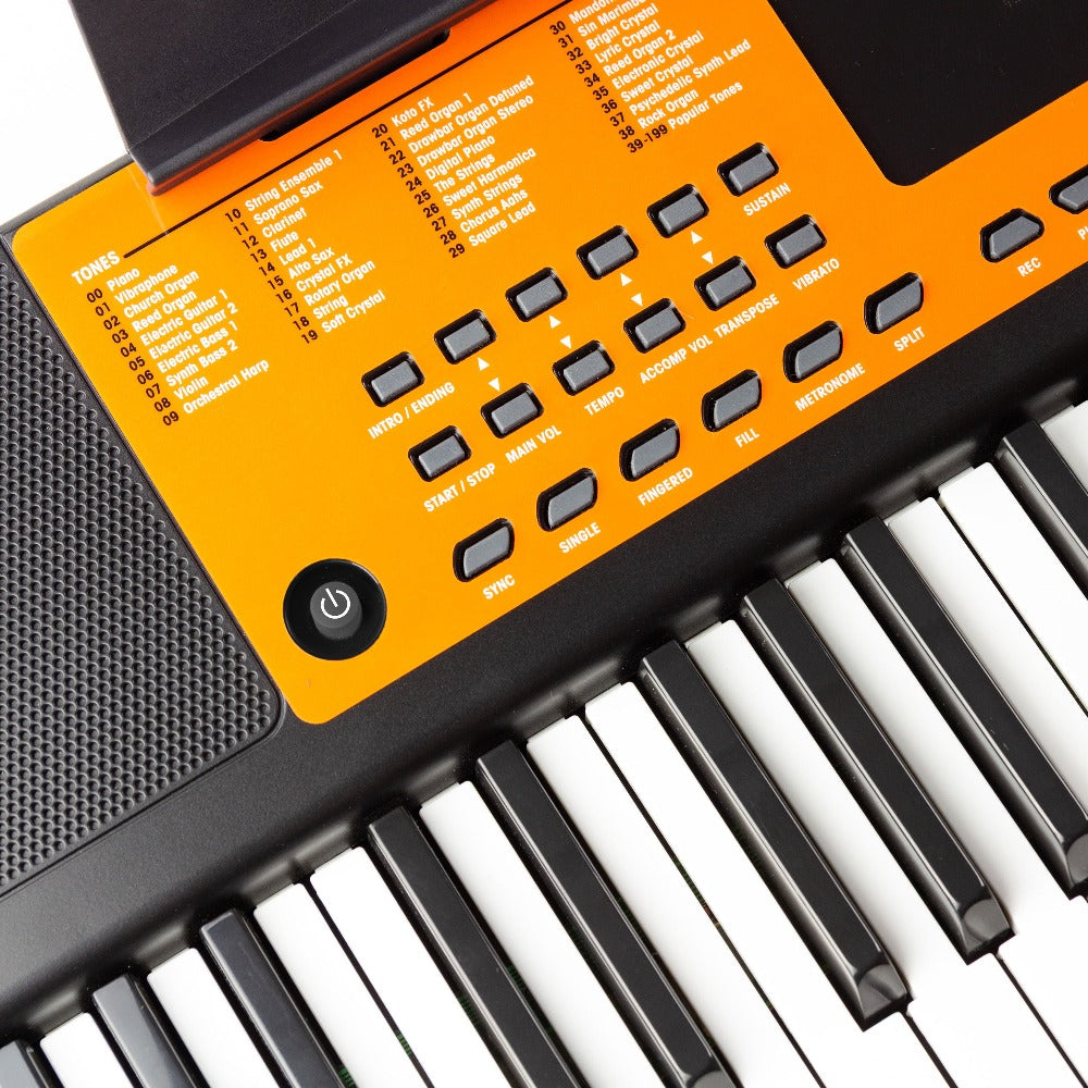  RockJam Compact 61 Key Keyboard with Sheet Music Stand, Power  Supply, Piano Note Stickers & Simply Piano Lessons : Everything Else