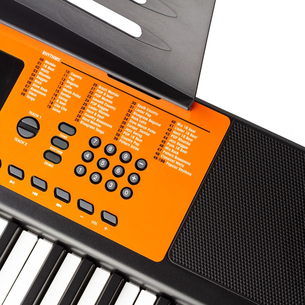 RockJam Clavier Compact 61 touches avec support de partition, alimentation,  autocollants pour notes de piano et leçons Simply Piano : :  Instruments de musique et Sono