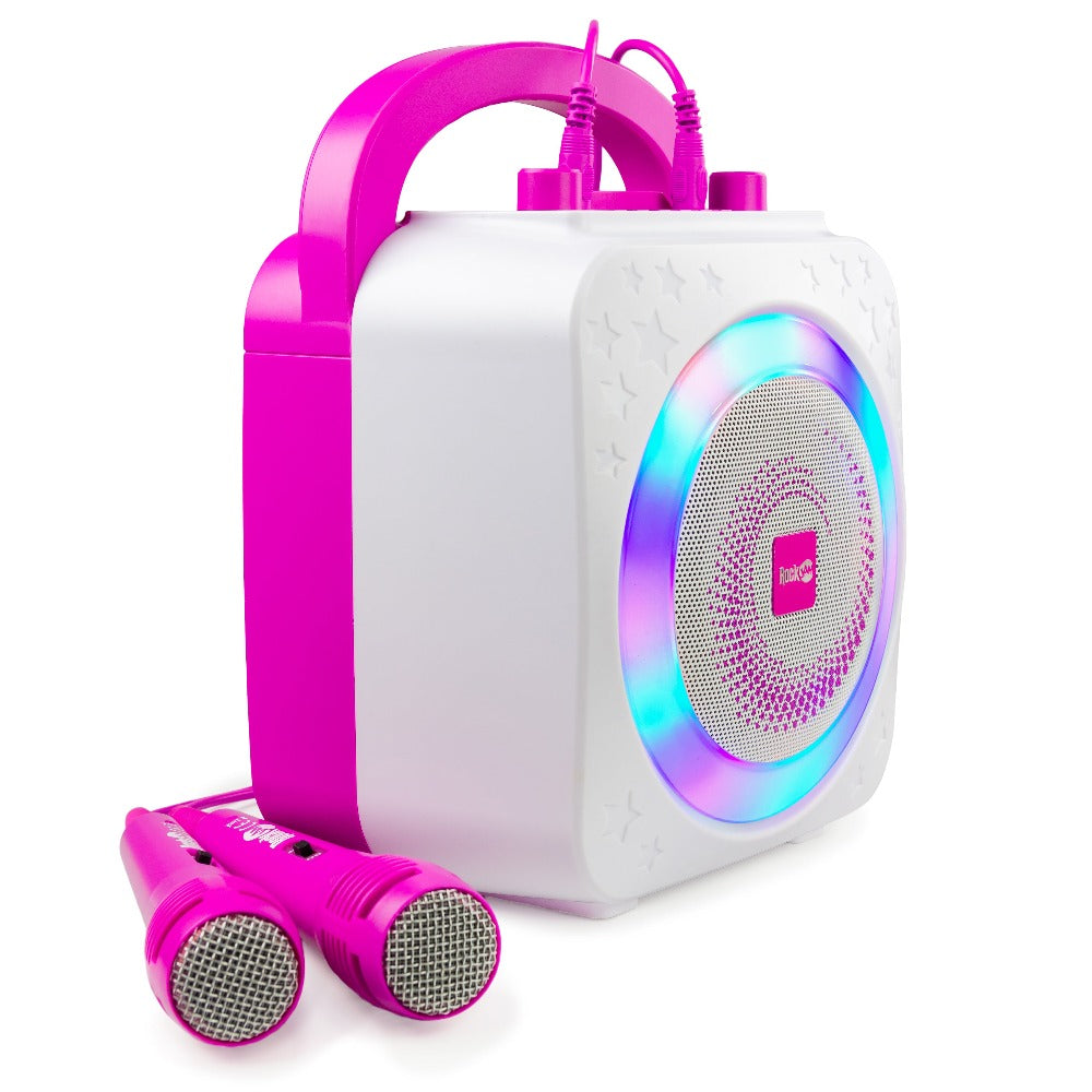 RockJam 150 Karaoke Machine Pink SideView