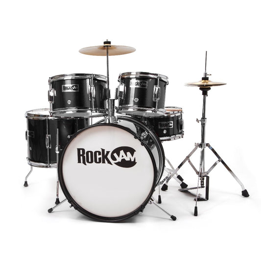 RockJam 5-Piece Junior Drum Kit Black