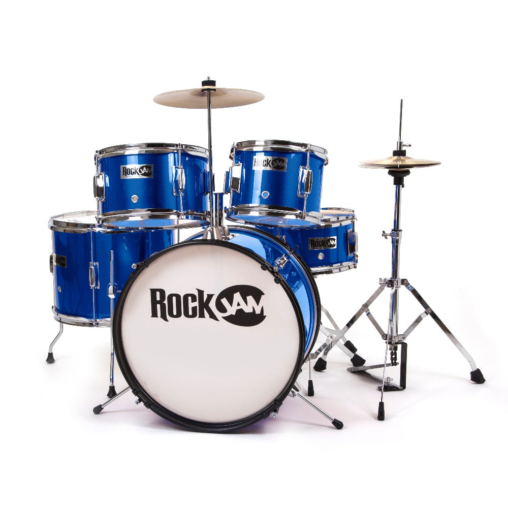 RockJam 5-Piece Junior Drum Kit Blue