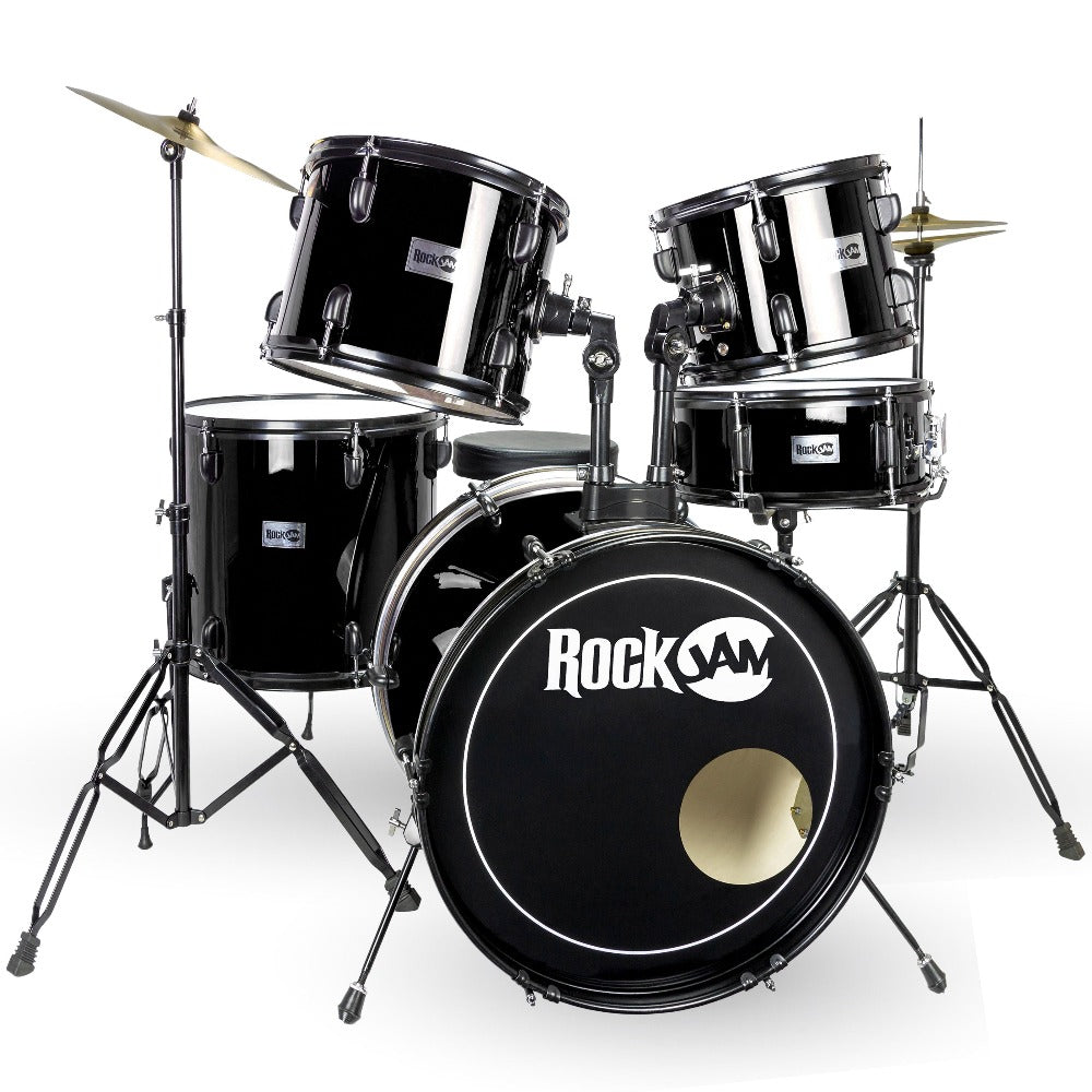 RockJam Full-Sized Drum Kit Black