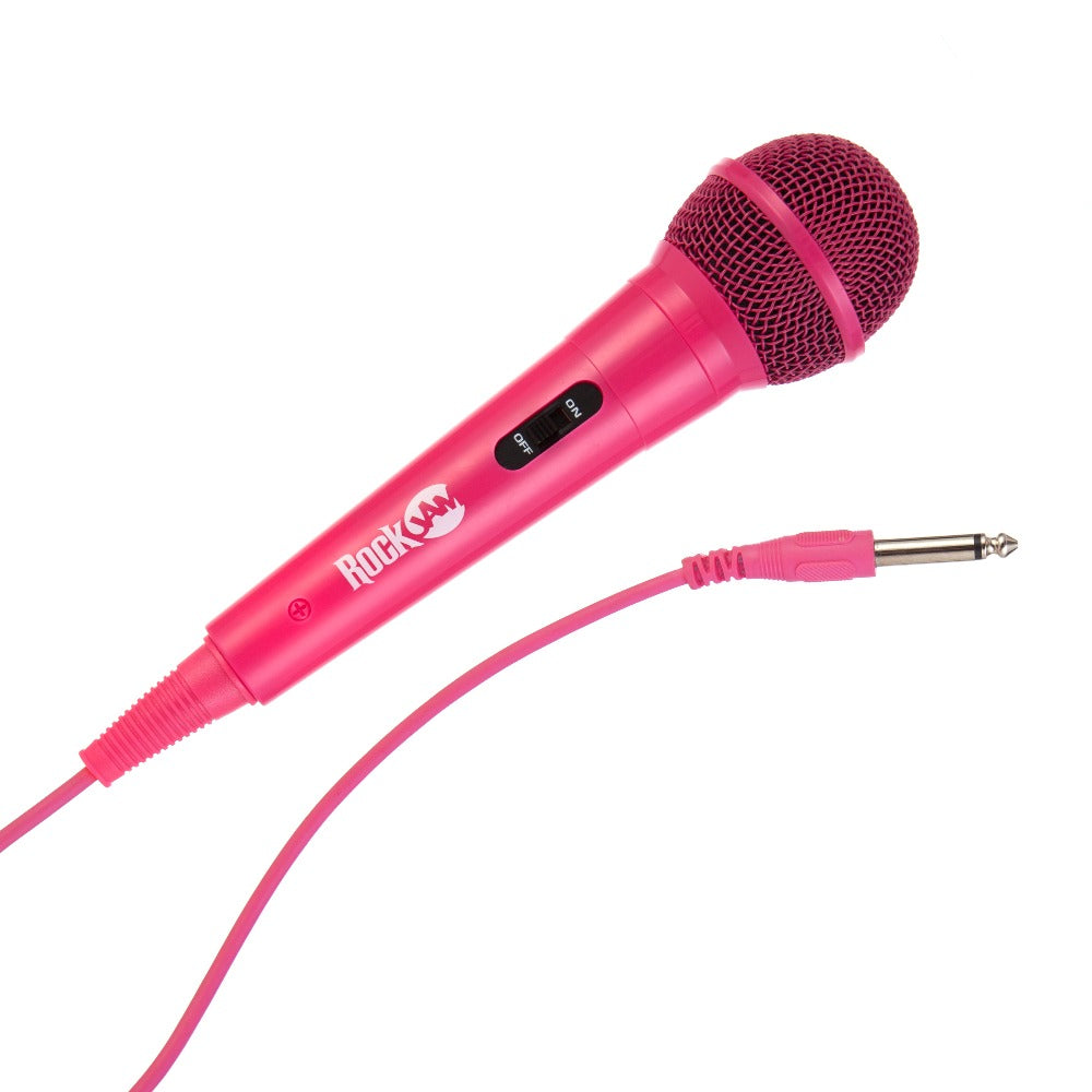RockJam Karaoke Machine Microphones Pink